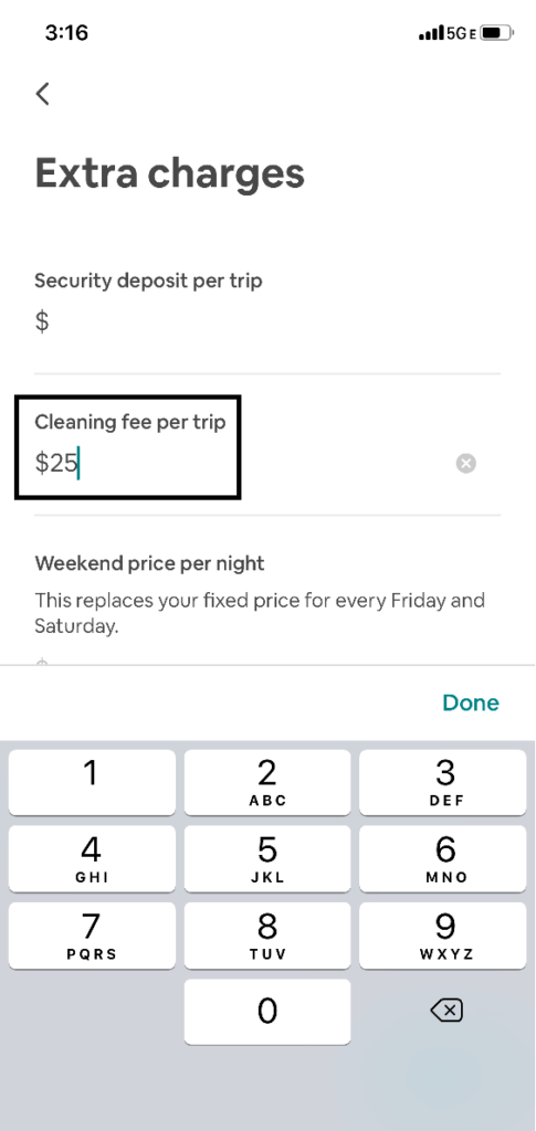Step 4: Enter an amount.