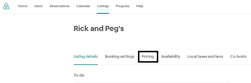 Step 2: Click Pricing