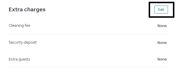 Step 3: Click "Edit" under "Extra Charges."